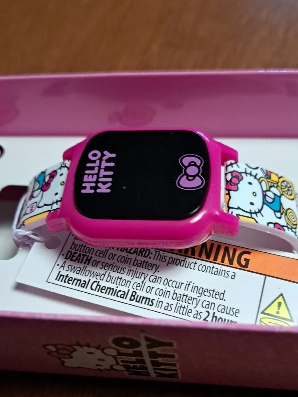 Hello Kitty Hot Pink Kids LED Watch with Character Strap